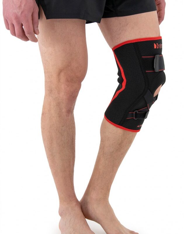 Alternative view of Opornica za koleno za stabilizacijo pogačice s trakovi za levo in desno stran