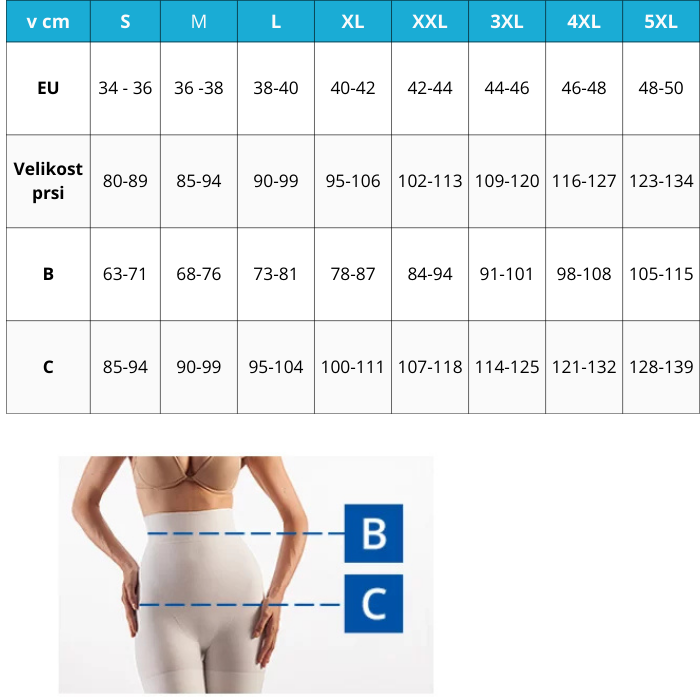 Pas za oblikovanje trebuha s stransko oporo – ženski – neopazen
