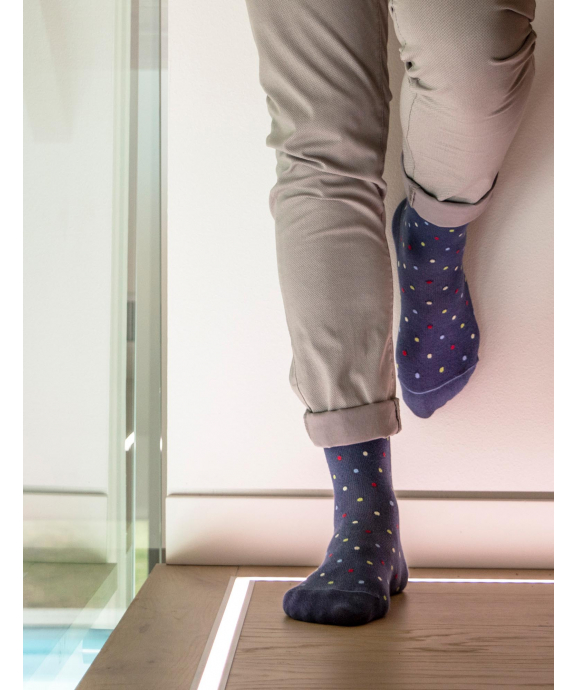 Preventivne kompresijske bombažne dokolenke s kompresijo 15-21 mmHg - s pikicami - Unisex - slika 4