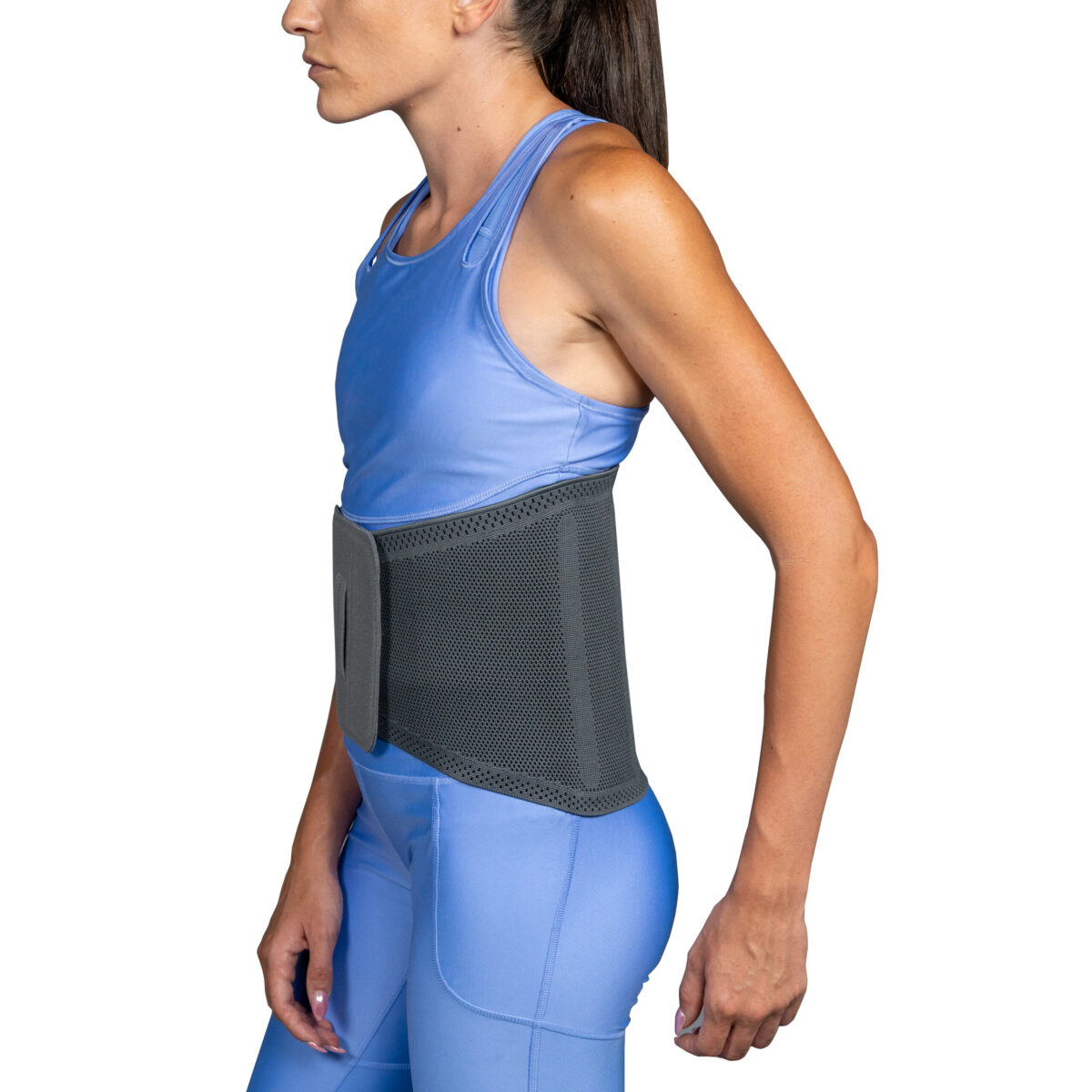 Alternative view of Elastična 3D pletena ledvena opora z ojačitvami